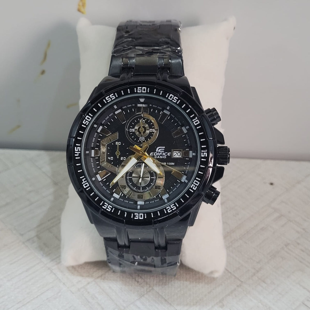 Casi0 Edifice EFR-539BK-1A Black Chronograph Watch for Men – Full Black Stainless Steel
