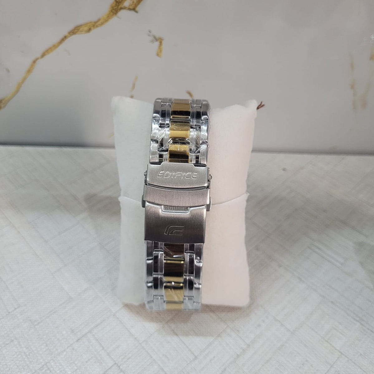 Casi0 Edifice EFR-540GS Silver & Gold Chronograph Watch for Men