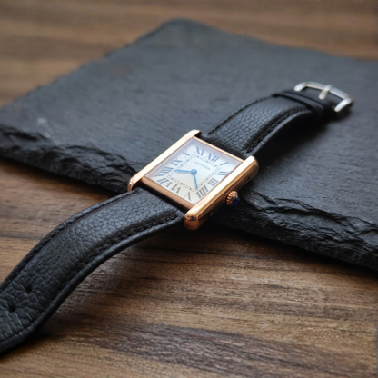 Car-tier Tank Men's Classic Square Black Dial Watch