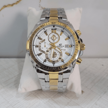 Casi0 Edifice EFR-539SG-7AVUDF Chronograph Watch for Men – Silver & Gold Stainless Steel