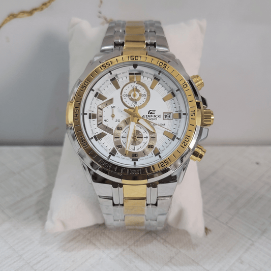 Casi0 Edifice EFR-539SG-7AVUDF Chronograph Watch for Men – Silver & Gold Stainless Steel