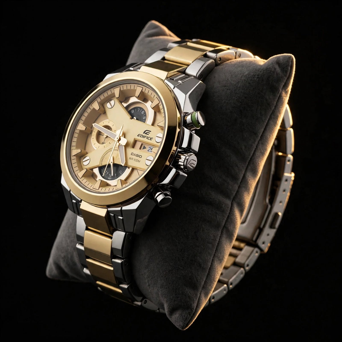Casi0 Edifice EFR-540 Two-Tone Gold Dial Chronograph Watch for Men