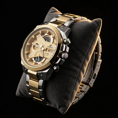 Casi0 Edifice EFR-540 Two-Tone Gold Dial Chronograph Watch for Men