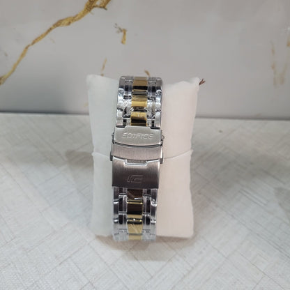 Casi0 Edifice EFR-540GS Silver & Gold Chronograph Watch for Men