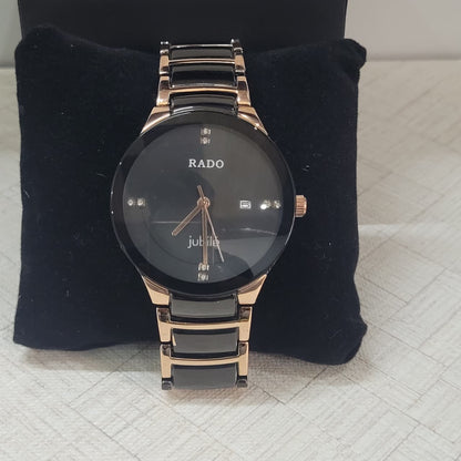 Rad0 Jubilé Black Dial Black & Gold Ceramic Copy Watch for Men