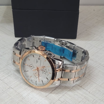 Tiss0t Couturier 1853 White Dial Chronograph Watch for Men