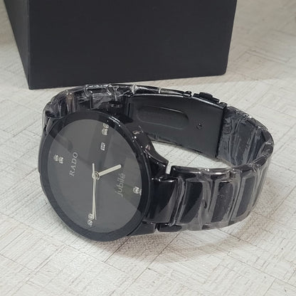 Rad0 True Round Jubilé Black Dial Ceramic Copy Watch for Men