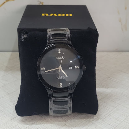 Rad0 True Round Jubilé Black Dial Ceramic Copy Watch for Men