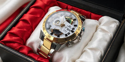 Casi0 Edifice EFR-540GS Silver & Gold Chronograph Watch for Men
